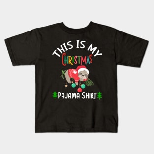 This Is My Xmas Sloth Lover Pajama Kids T-Shirt